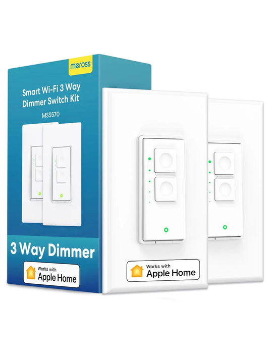 Meross HomeKit 3-Way WiFi Smart Dimmer Switch Kit