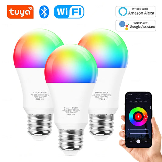 Tuya WiFi E27 LED Bulb RGB CW WW Smart