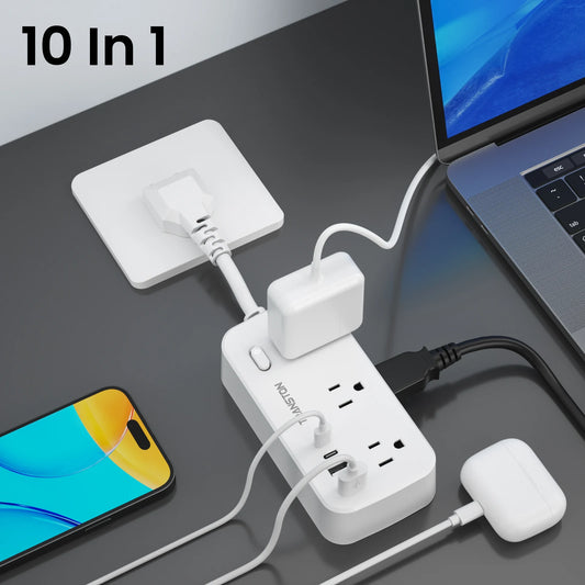 Power Strip Surge Protector 6 AC 2 USB 2 USB-C