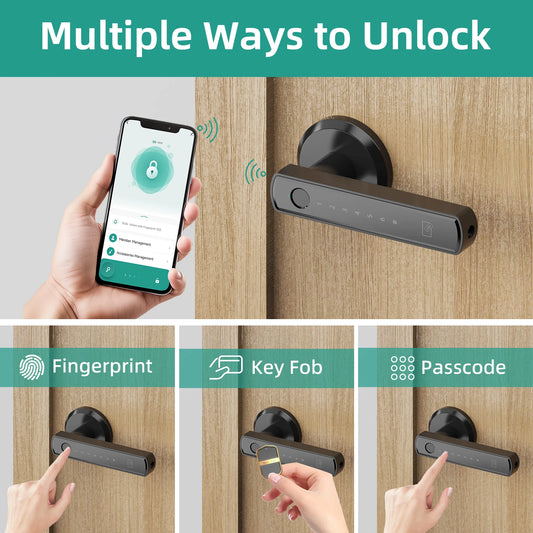 Viladepot Smart Fingerprint Door Lock App Passcode Touchscreen Keypad